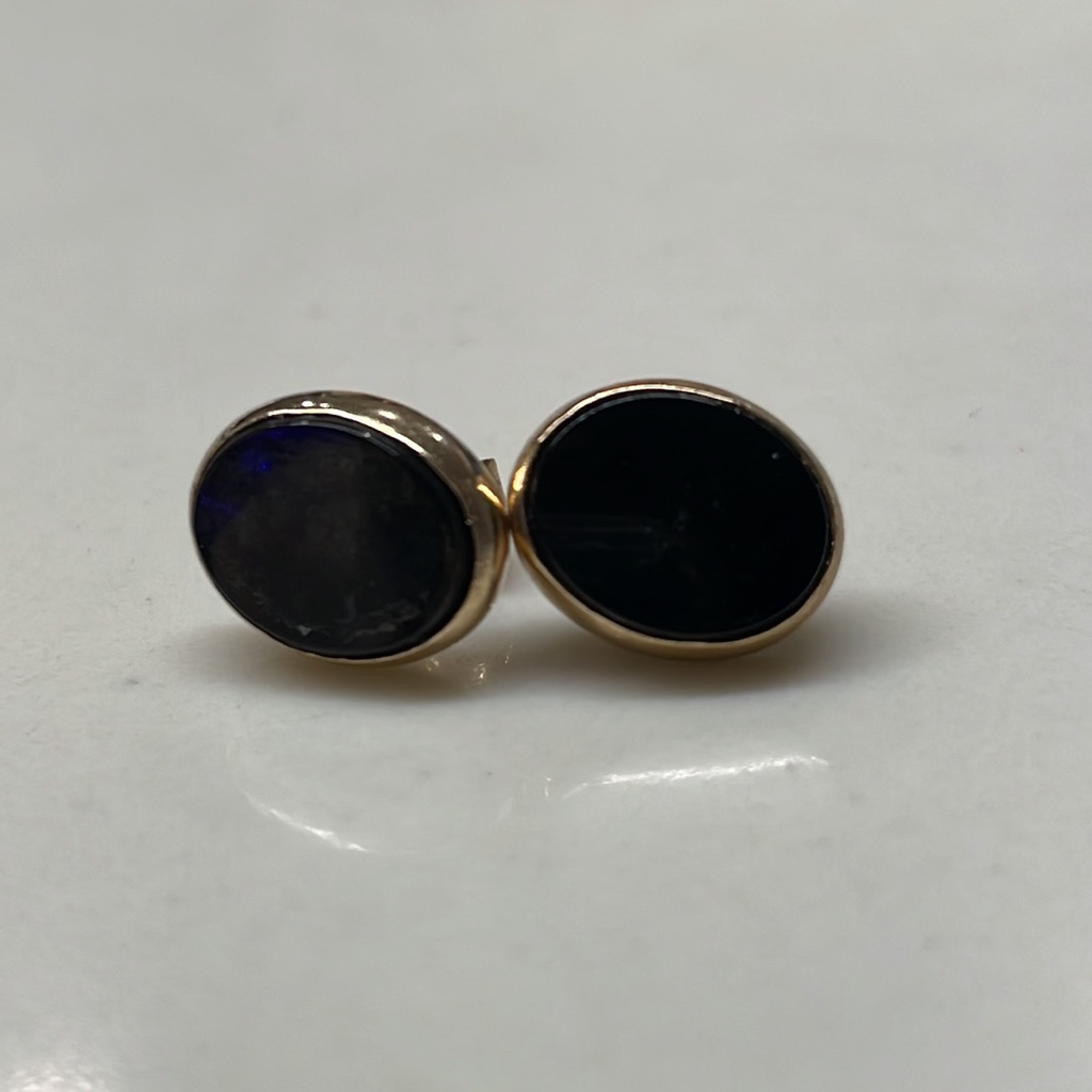 Vintage 14k Onyx Earrings Tested 14k